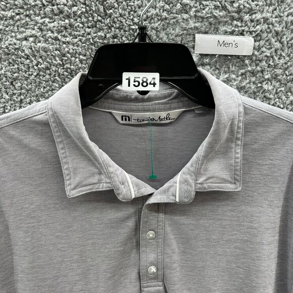 Travis Matthew Golf Polo Shirt Mens Large Gray Short Sleeve L - Picture 13 of 13